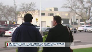 Scrivner writ has entirely redacted pages