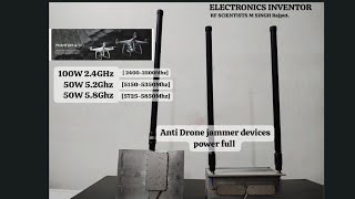 Anti jammer Drone jammer 2.4Ghz, 5.8Ghz, 5.2Ghz 200W