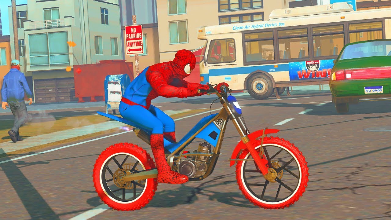 JOGO DE MOTO DO HOMEM-ARANHA NA MOTO DE SALTO | SPIDER-MAN DE MOTO ...