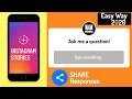 How To Share Question Sticker Responses On Instagram Stories | Ask Questions in Instagram Stories