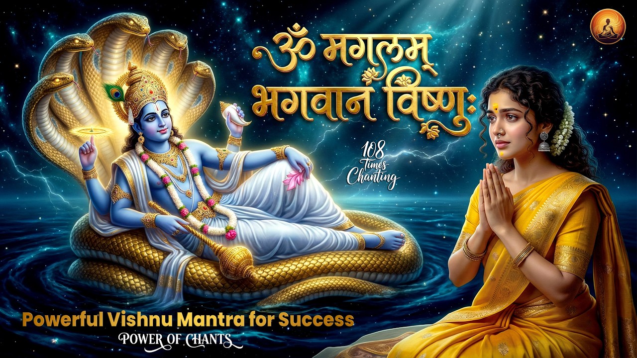 मंगलम् भगवान विष्णु |108 Times Chanting | Vishnu Mangal Mantra | Peaceful Morning Prayer