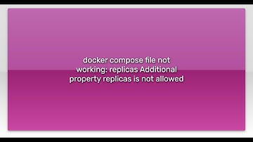 docker compose file not working: replicas Additional property replicas is not allowed