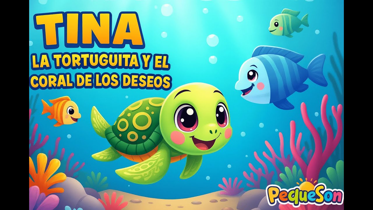Watch 🐢 Tina la Tortuguita y el Coral de los Deseos ✨ | Cuento Infantil Musical — PequeSón on YouTube Watch 🐢 Tina la Tortuguita y el Coral de los Deseos ✨ | Cuento Infantil Musical — PequeSón on YouTube