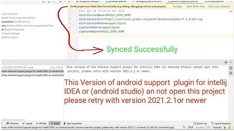 This version of the Android Support plugin for IntelliJ IDEA (or Android Studio) cannot open.