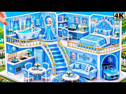 ❄️👑 Build Frozen Ice Miniature House with Elsa Bedroom & Olaf Pool for Queen ❤️ DIY Miniature House