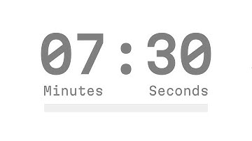 7.5-Minute (450-Second) Countdown Timer - White Background + Progress Bar + Ending Sound