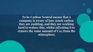 What does carbon neutral mean?