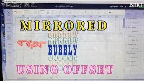 How to Mirror or Stacked Text in Cricut Design Space using Offset | Easy Design Space Tutorial