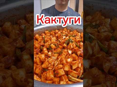 Кактуги острый салат. Сочный, хрустящие, аппетитные кубики дайкона так и напрашиваются чтоб вы их...