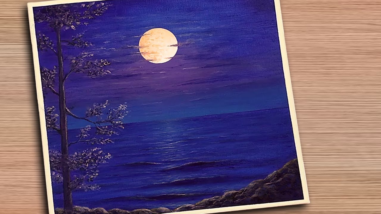 Taller de pintura para niños La luna y el árbol