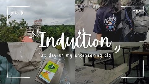 First Day of Engineering College 🎓 | Induction Program Vlog (Sinhgad Institutes)