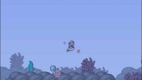 Mario Worker Remake Golden Mushroom 979 Underwater Pack Completed Video