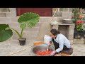 农村传统手工辣椒酱的做法，小李一次做一大盆，吃一年都不会坏！