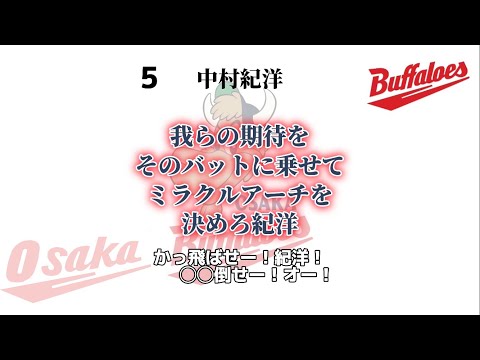 大阪近鉄バファローズ　選手応援歌　中村紀洋 #近鉄 #大阪近鉄バファローズ #オリックス