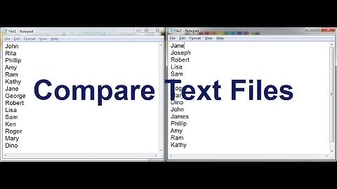 Compare Text Files Detailed Video