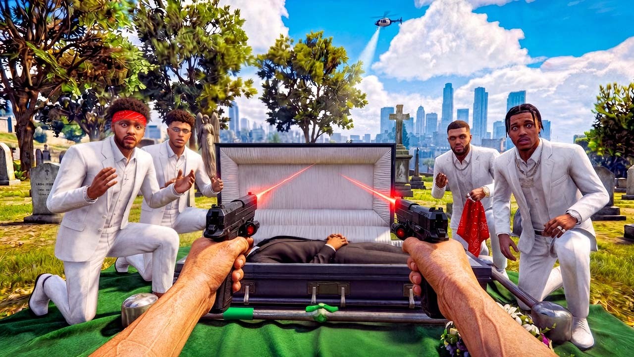 CRASHING OUT AT MY OPPS FUNERAL IN GTA 5 RP!