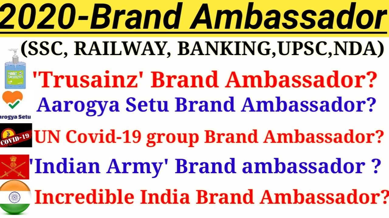 Brand Ambassador  Brand Ambassador 2020 in English  Gk in English