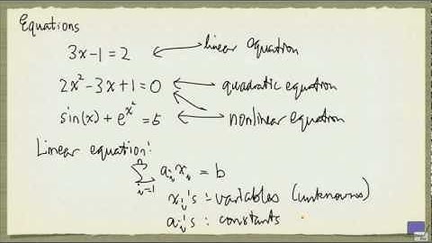 Linear equations - Introduction