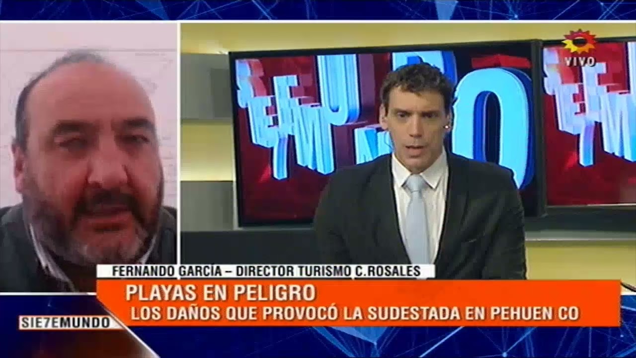 La sudestada en Pehuen Co Fernando García
