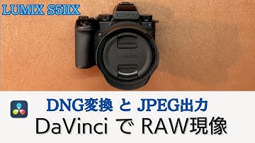 【DaVinci Resolve RAW現像入門】 LUMIX S5IIX／DNG変換とJPEG出力