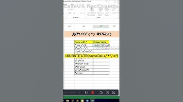 16-Replace * with a in Excel | Excel Short Tips And Tricks | Excel formula💓 #shorts #youtubeshorts 💯