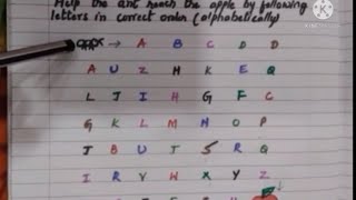 improve concentration ll Visual perception ll 3-4 years worksheet ll alphabetical order fun game ll