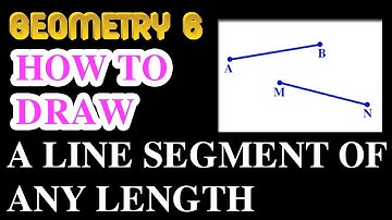How to draw a line segment of any length | Online Courses | Geometry 6 | Math Garden | 4K