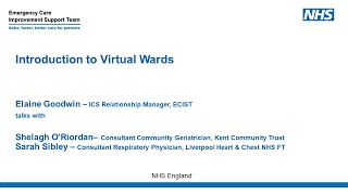 ECIST Podcast Series - New Episode.  Introduction to Virtual Wards