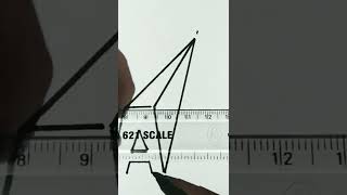 #shorts How to draw one point Perspective letter A step by step