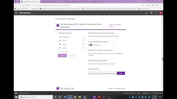 Managing a Class Notebook