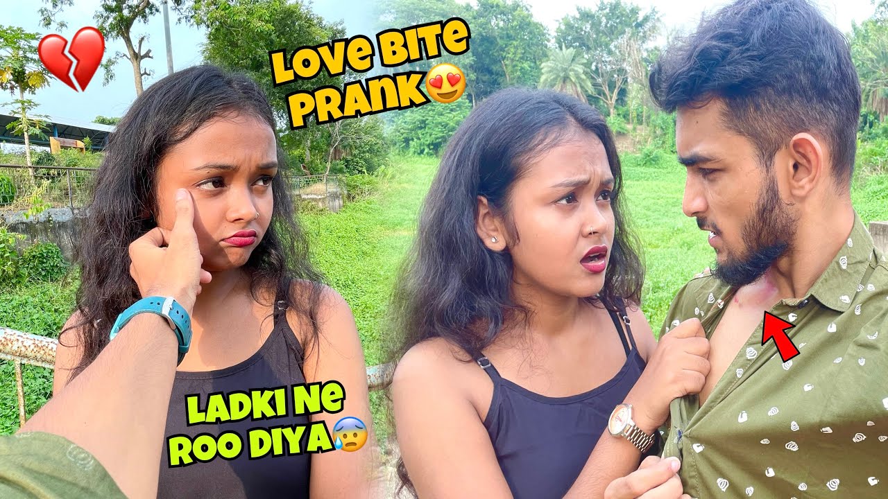 Love Bite Prank Kar Diya Madam Ji Ke Sath😅||Roo Diya❤️😭||Biker Bipu