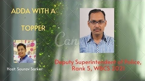 Shri Ahitagni Chakraborty | Dy. SP |WBCS 2021 Group B  -  Rank 5 | PHYSICS Optional | 3rd Attempt