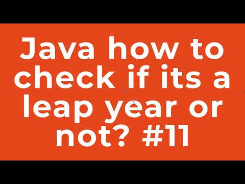 Java how to check if its a leap year or not? #11