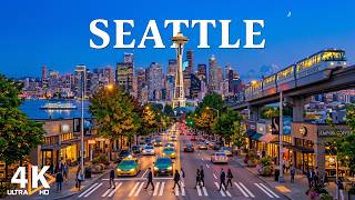 Seattle 2026 4K 🌧️ Space Needle, Downtown Skyline & Rainy City Nights