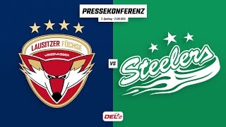Pressekonferenz 2. Spieltag DEL2: Lausitzer Füchse vs. Bietigheim Steelers