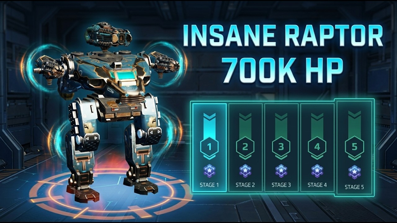 700K HP INSANE RAPTOR 🦖 F2P BUILD | War Robots - YouTube