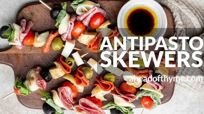 EASY ANTIPASTO SKEWERS + WonkyWonderful