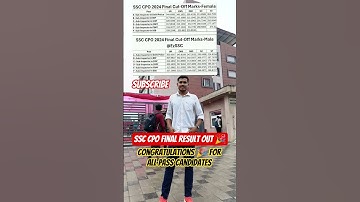 SSC CPO 2024 final result out 🎉🎈🥳|#ssccpo2024 #ssccporesult