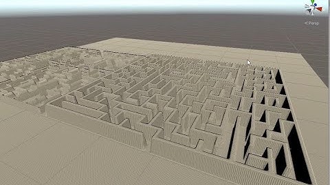 Easy maze generator using the unity terrain tool