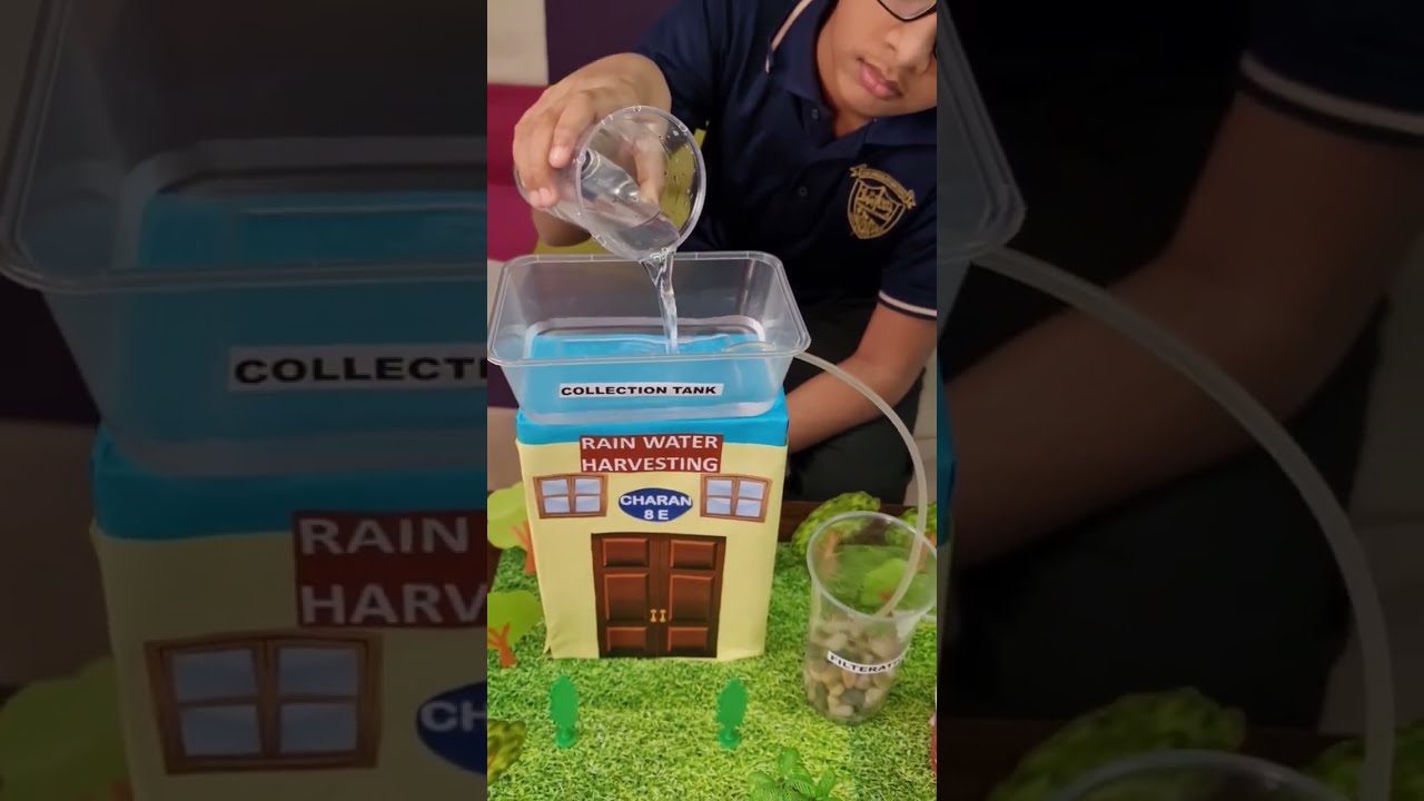 Rain Water Harvesting Project Schoolproject Rainwater Learningnewthings