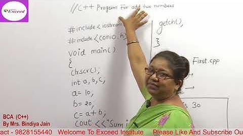 BCA Part II, C++, Lec 03 by Mrs. Bindiya Jain