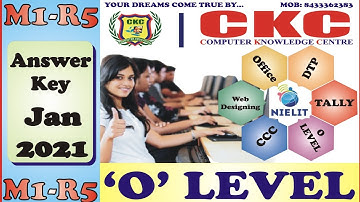 Answer Key| Information technology tools and network basic|M1-R5| OLevel| solution