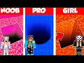 Minecraft Battle: TUNNEL HOUSE BUILD CHALLENGE - NOOB vs PRO vs GIRL / Animation