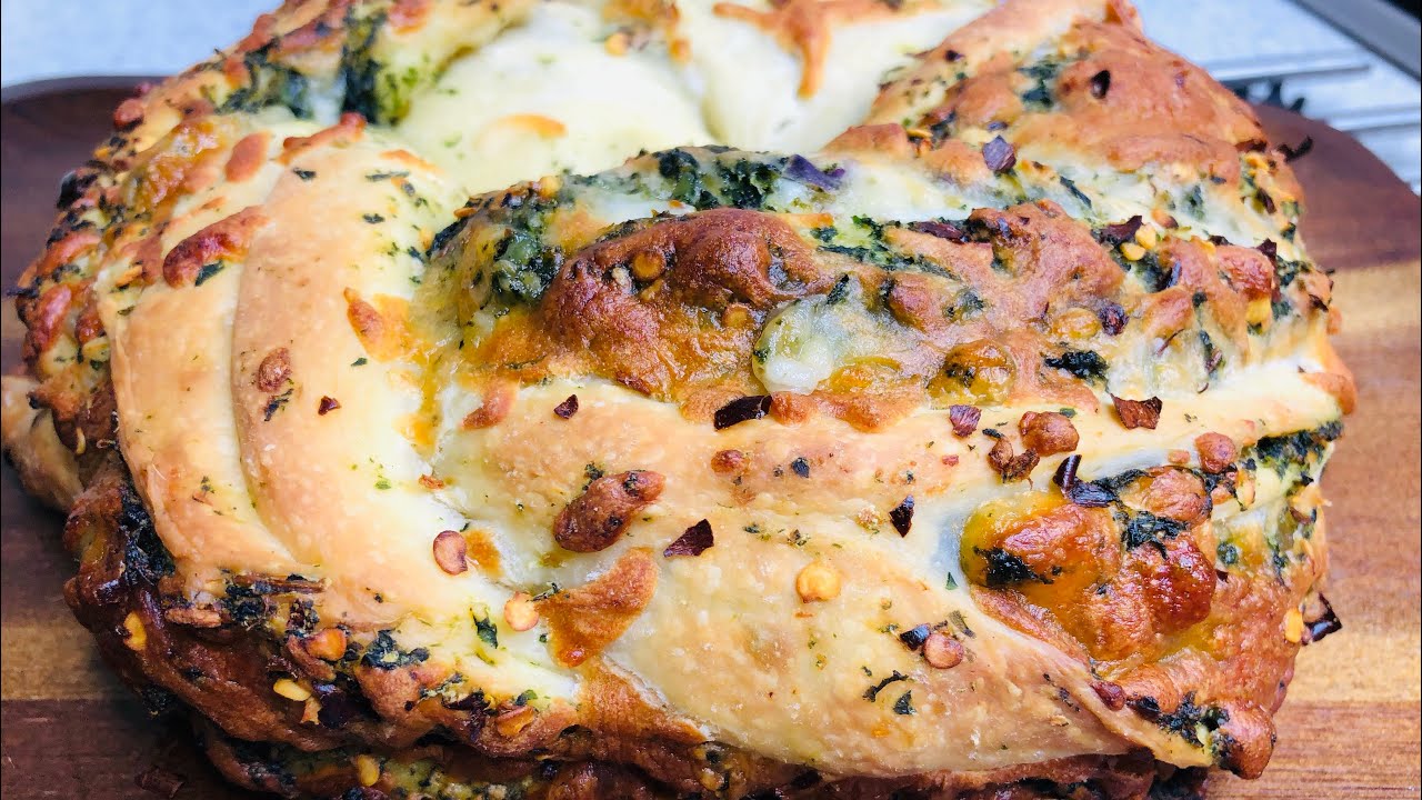 Twisted Cheese Spinach BreadBaking RecipesSpinach Loaf Recipe YouTube