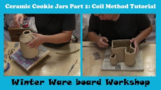 Ceramic Cookie Jars Part 1: Using coil to make the rough shape - hand building clay technique