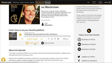 Patrick Byrne: Peace with Wall Street, All in on Blockchain