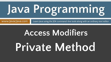 Learn Java Programming - Private Access Applied to a Method