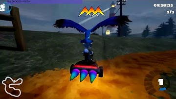 Super Tux Kart 0.9.3 - Hyper speed mod - Attempt to run Around the Lighthouse