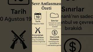 Sevr Anlaşması Nedir, Maddeleri Nelerdir? I Ürkiye