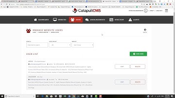 Catapult CMS - User Groups & User Management